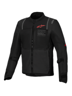 Alpinestars ST-2 Air Jas, zwarte heren touring motorjas met mesh-luchtstroompanelen en CE AA-gecertificeerde bescherming.