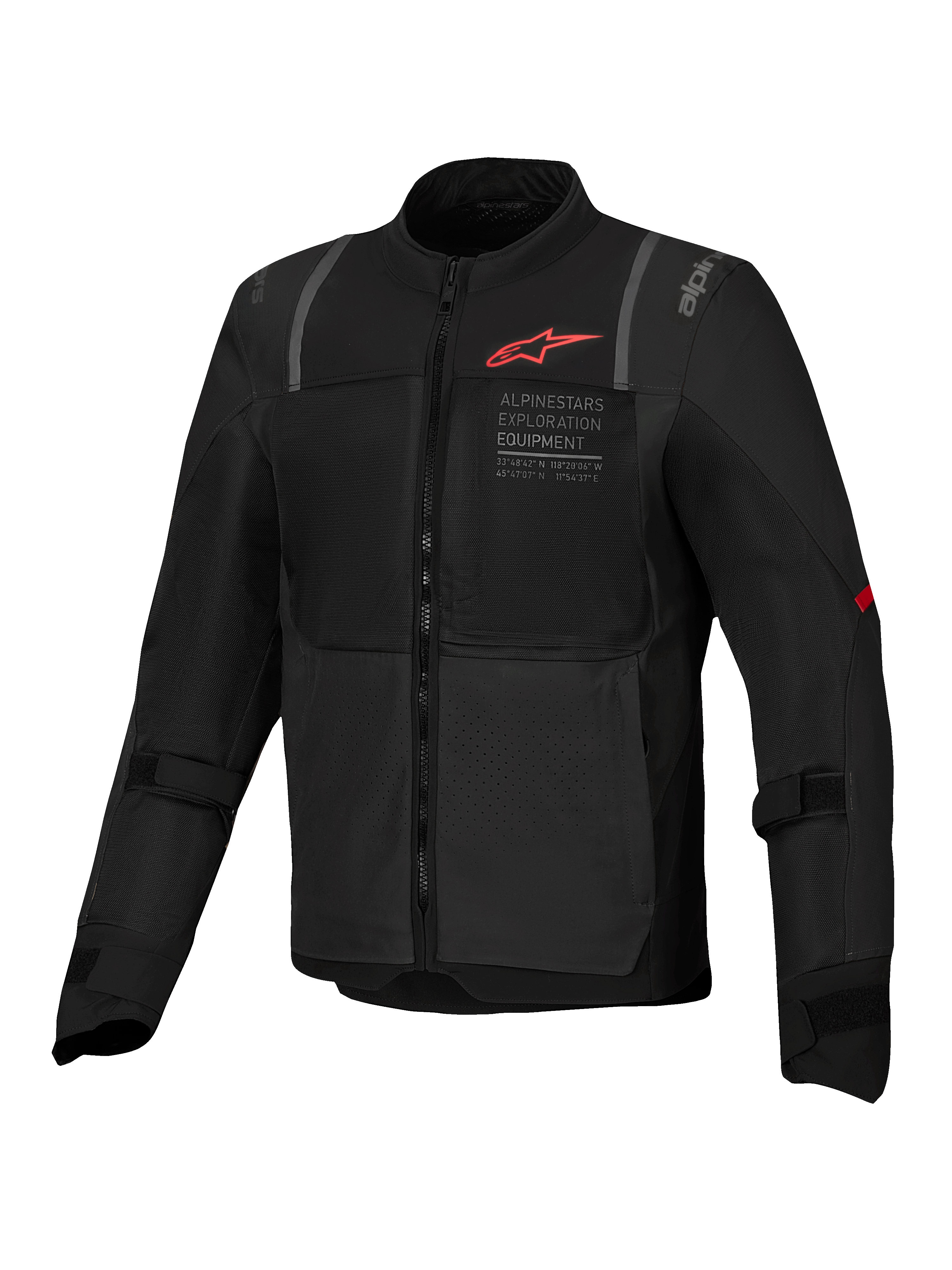Alpinestars ST-2 Air Jas, zwarte heren touring motorjas met mesh-luchtstroompanelen en CE AA-gecertificeerde bescherming.