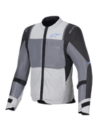 Alpinestars ST-2 Air Jas, heren motor touringjas, ijsgrijs, donkergrijs en zwart, CE Level AA-gecertificeerd met ventilatiepanelen van mesh en Nucleon Flex Plus-beschermers
