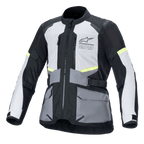 Alpinestars Andes Air Drystar jas, motorouringjas, ijsgrijs, donkergrijs en zwart, 2D-mesh ventilatie, CE-gecertificeerd, Tech-Air-compatibel