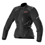 Alpinestars Stella Andes Air Drystar® jas, dames motorjas, zwart met rood logo, CE-gecertificeerde textieljas met uitgebreide meshventilatie en Tech-Air-compatibiliteit