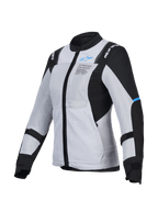 Alpinestars Stella ST-2 Air Jas, dames motorjas, ijsgrijs en zwart, CE-gecertificeerd, met grote meshpanelen voor ventilatie