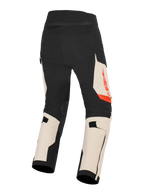 Alpinestars Halo Pro Drystar® XF gelamineerde broek, adventure motorbroek voor heren, zwart, beige en rood, achterkant met 3L stretch ripstop constructie en CE-gecertificeerde bescherming