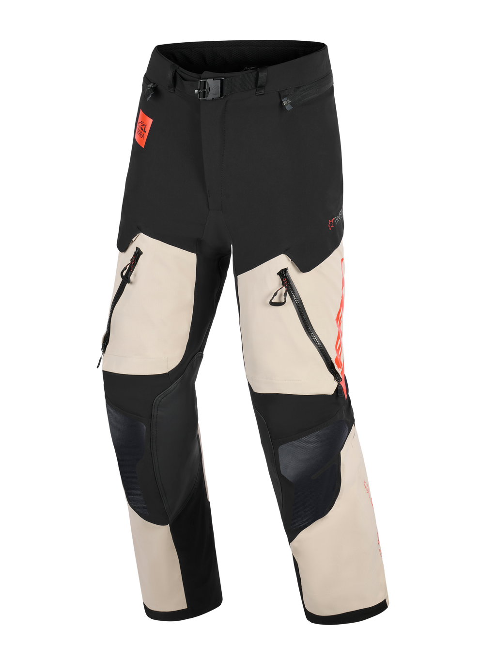 Alpinestars Halo Pro Drystar® XF gelamineerde broek, heren adventure motorbroek, mastiekzwart en zwart, CE-gecertificeerde AA waterdichte textiel broek met directe ventilatie