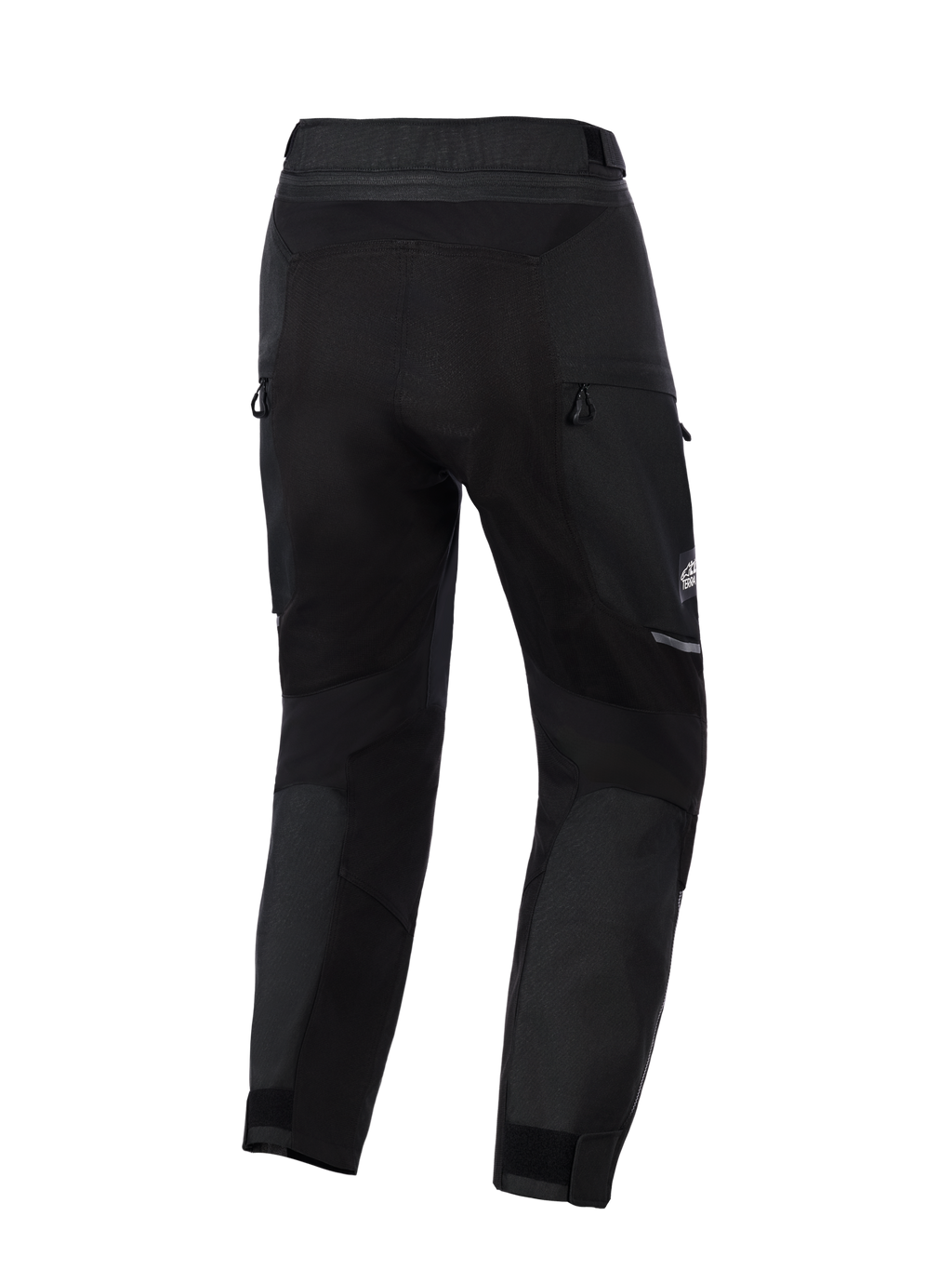 Alpinestars Cusco Drystar® Pants, adventure motorbroek, zwart, achteraanzicht met ritsventilatie en stretchpanelen, duurzame textielconstructie met reflecterende accenten