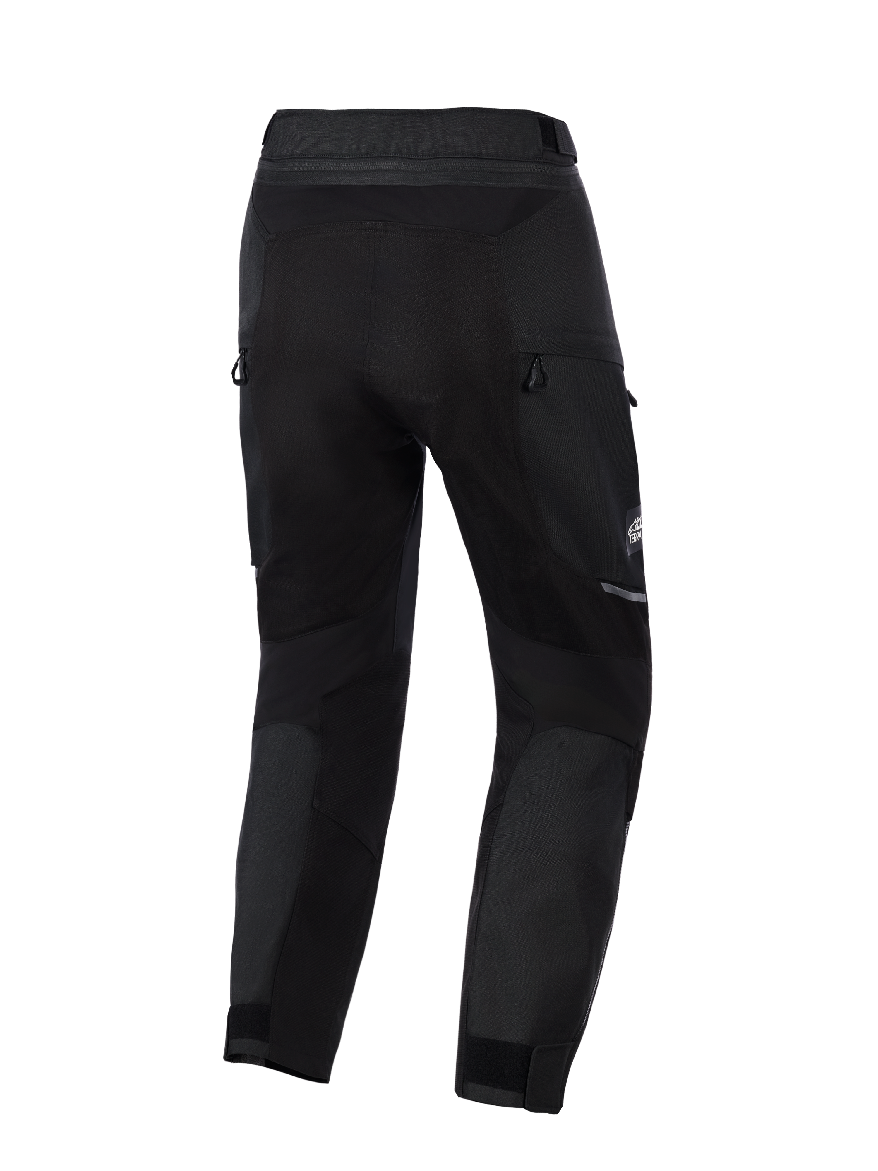 Alpinestars Cusco Drystar® Pants, adventure motorbroek, zwart, achteraanzicht met ritsventilatie en stretchpanelen, duurzame textielconstructie met reflecterende accenten
