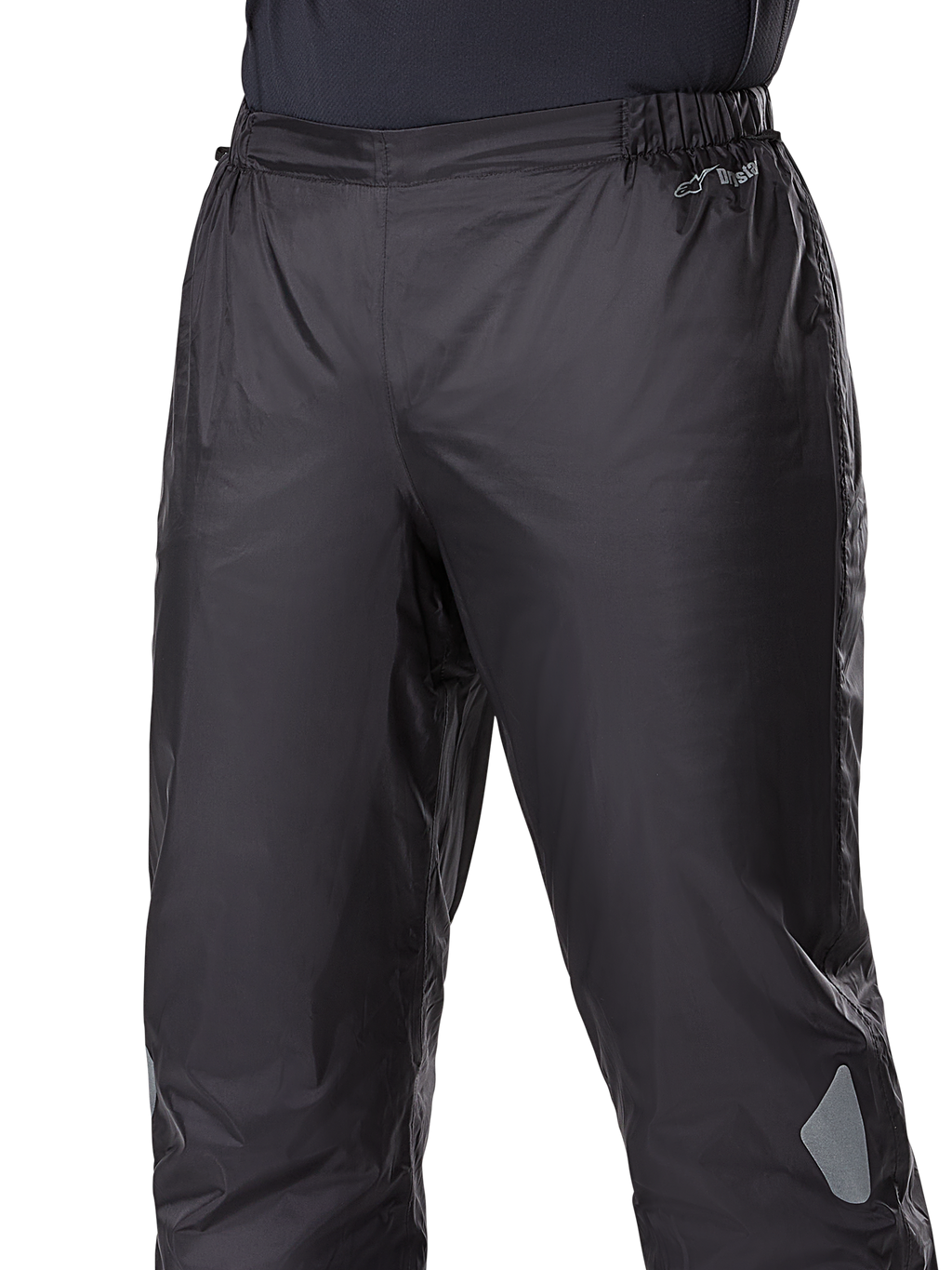 Alpinestars Bogotá Pro Drystar® 3 Seizoenen Broek, waterdichte Drystar® voering, zwart, lichtgewicht textielconstructie met elastische tailleband, voorzien van Drystar-branding en reflecterende details voor adventure touring.