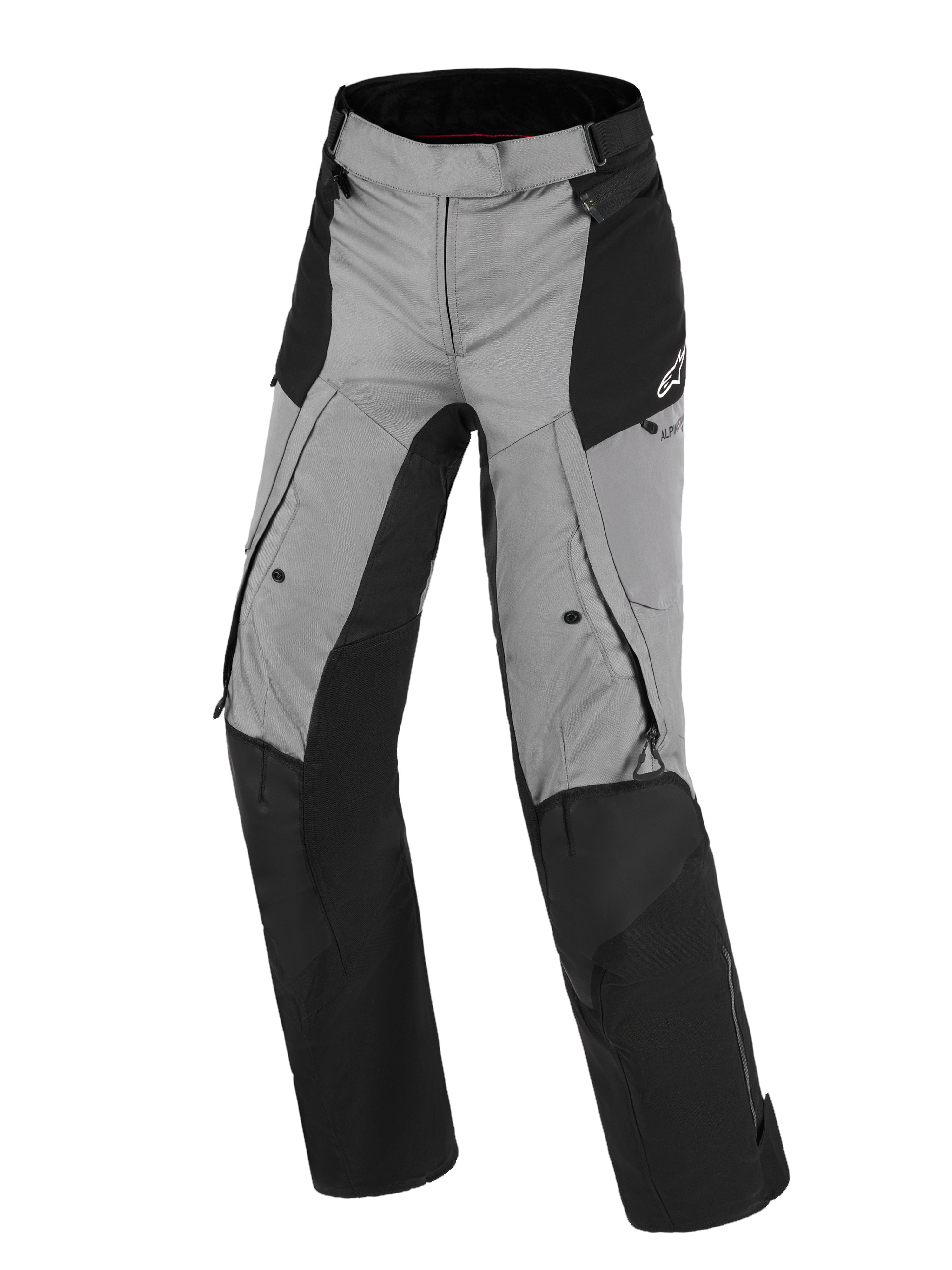 Alpinestars Stella Andes V4 Drystar® Broek, motorbroek voor dames, zwart en donkergrijs, adventure touring-ontwerp met waterdicht textiel, versterkte knie- en zitvlakzones, ventilatieopeningen en zakken met rits, Alpinestars-logo op de heup