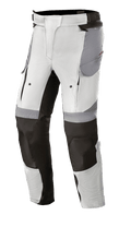 Alpinestars Stella Andes V3 Drystar® motorbroek, adventure touring damesbroek, Ice Gray en Dark Gray, met ventilatieopeningen met rits aan de voorzijde, cargozakken en versterkte knieën, ontworpen voor touring in alle weersomstandigheden