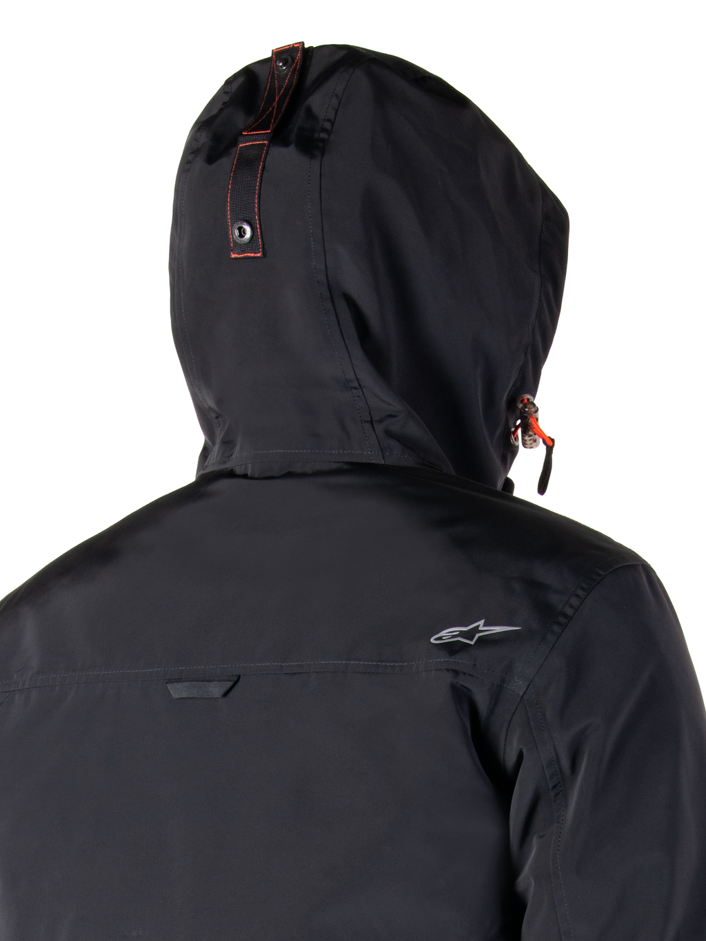 Alpinestars Mootant Waterproof Parka, motorjas, Spicy Orange en Black, met een modulair 4-seizoenen ontwerp, afneembare capuchon, utilitaire militaire stijl en waterdichte textielconstructie voor rijden in alle weersomstandigheden.