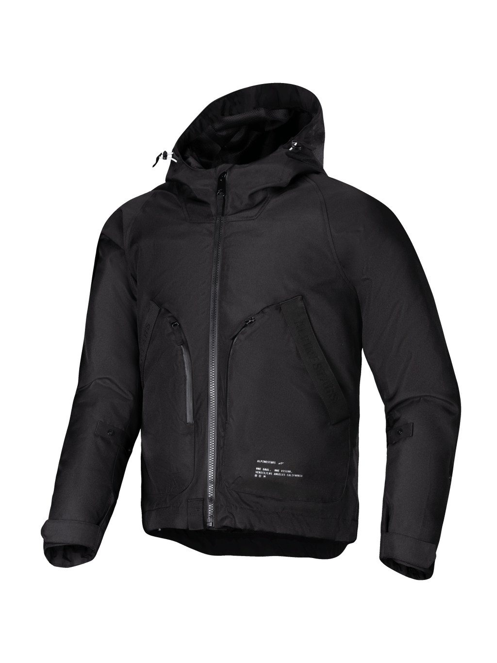 Alpinestars Morush waterdichte parka, stedelijke herenmotorjas, zwart, waterdicht textiel, Tech-Air Ready, CE-gecertificeerd.