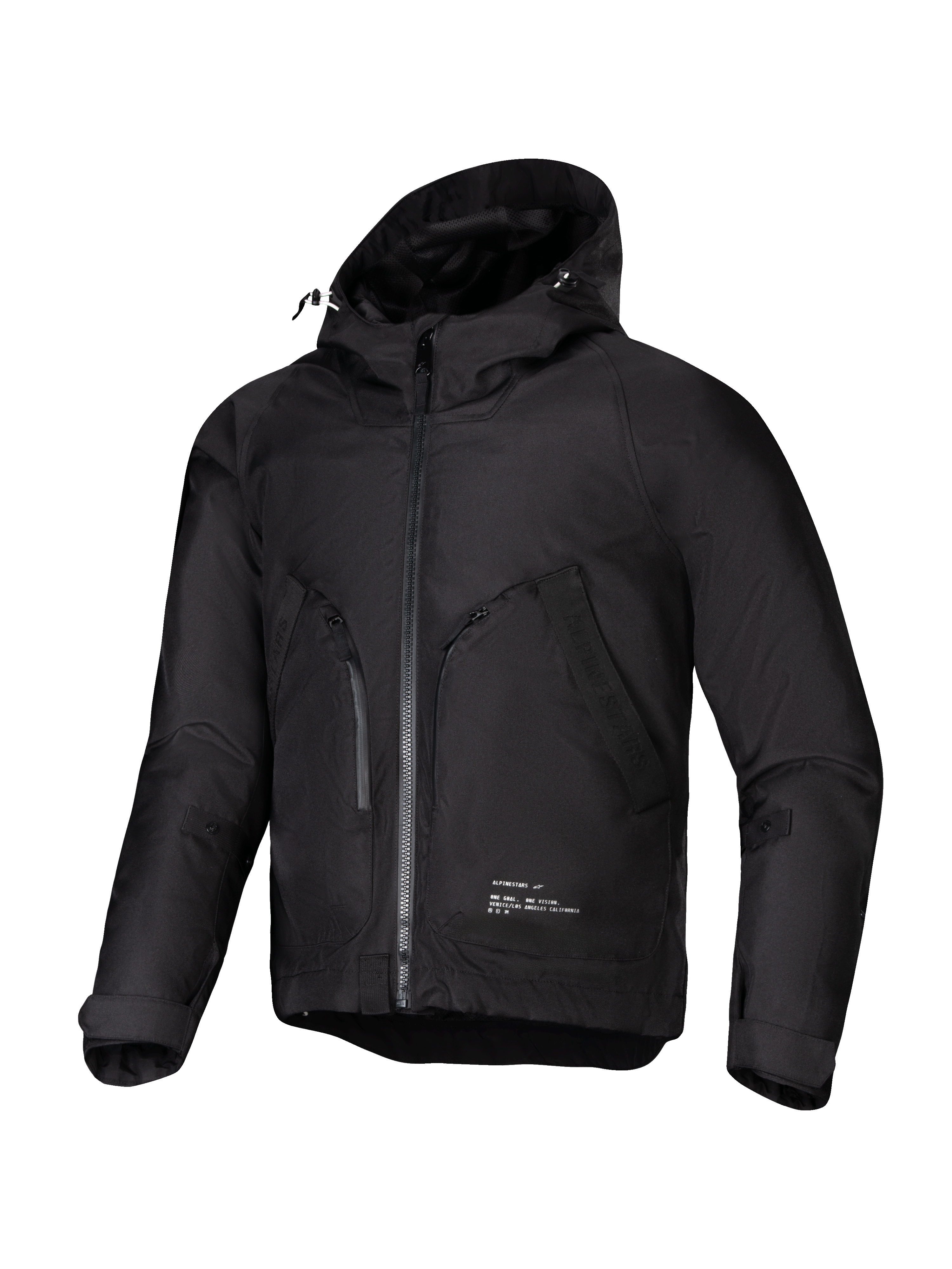 Alpinestars Morush waterdichte parka, stedelijke herenmotorjas, zwart, waterdicht textiel, Tech-Air Ready, CE-gecertificeerd.