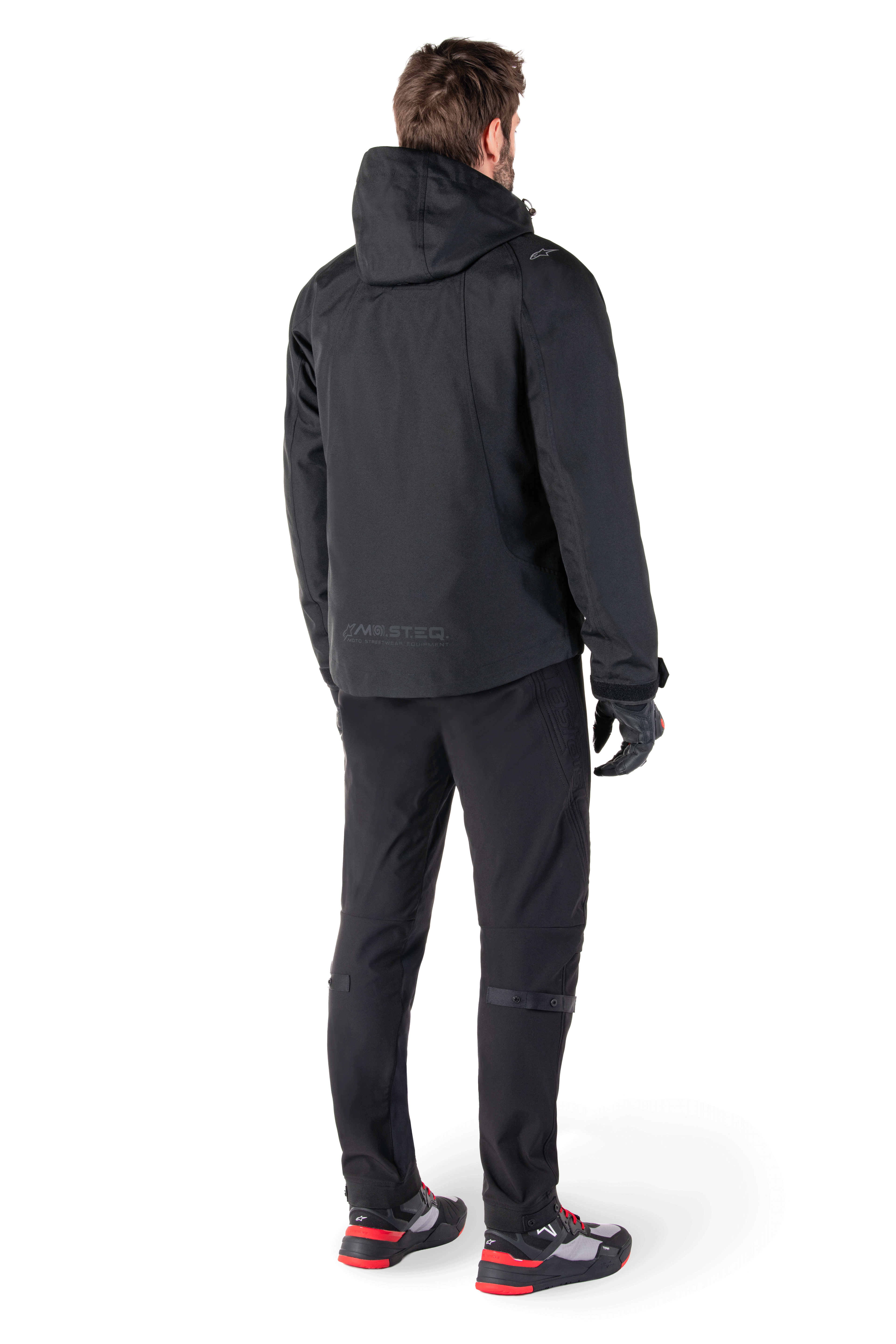 Alpinestars Morush waterdichte parka, zwarte urban herenmotorjas van textiel, Tech-Air 3 ready met stormbestendige capuchon.