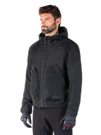 Alpinestars Morush waterdichte parka, zwarte urban herenmotorjas met capuchon, textiel, Tech-Air Ready, CE-gecertificeerd.