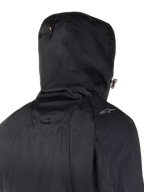 Alpinestars Morush waterdichte parka, urban motorjas, zwart, met een stormbestendige capuchon met drukknoop.