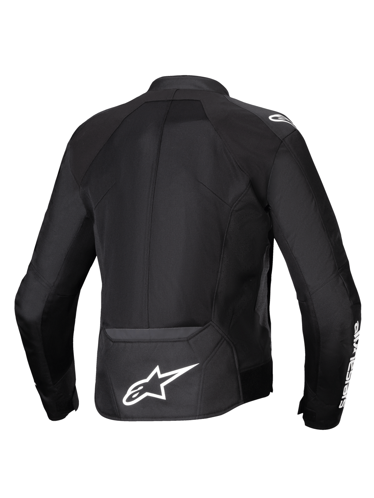 Alpinestars Viper Air V4 Jacket, men's black textile motorcycle jacket with ventilated mesh panels and back Astars logo.