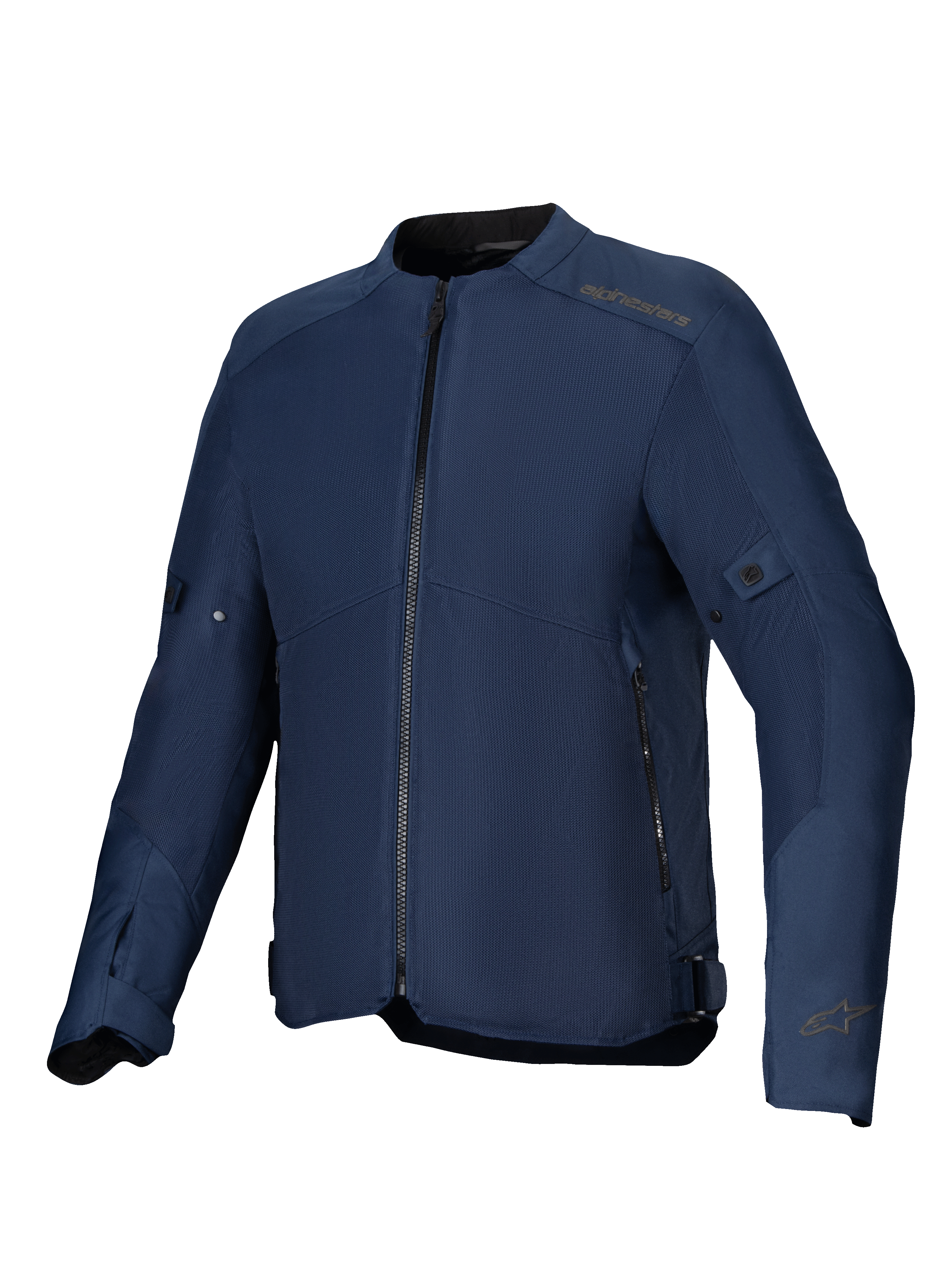 Alpinestars C-1 Air jas, urban textiel motorjas, blauw, geventileerde tech mesh-panelen, CE-gecertificeerd, ademende constructie voor motorrijders.