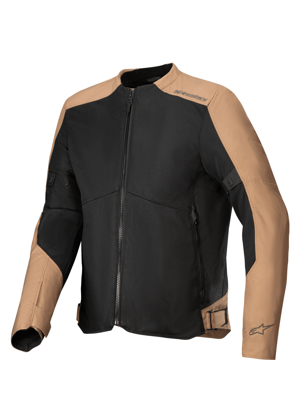 Alpinestars C-1 Air jas, heren urban motorjas, zand en zwart, textiel mesh met CE-gecertificeerde bescherming.