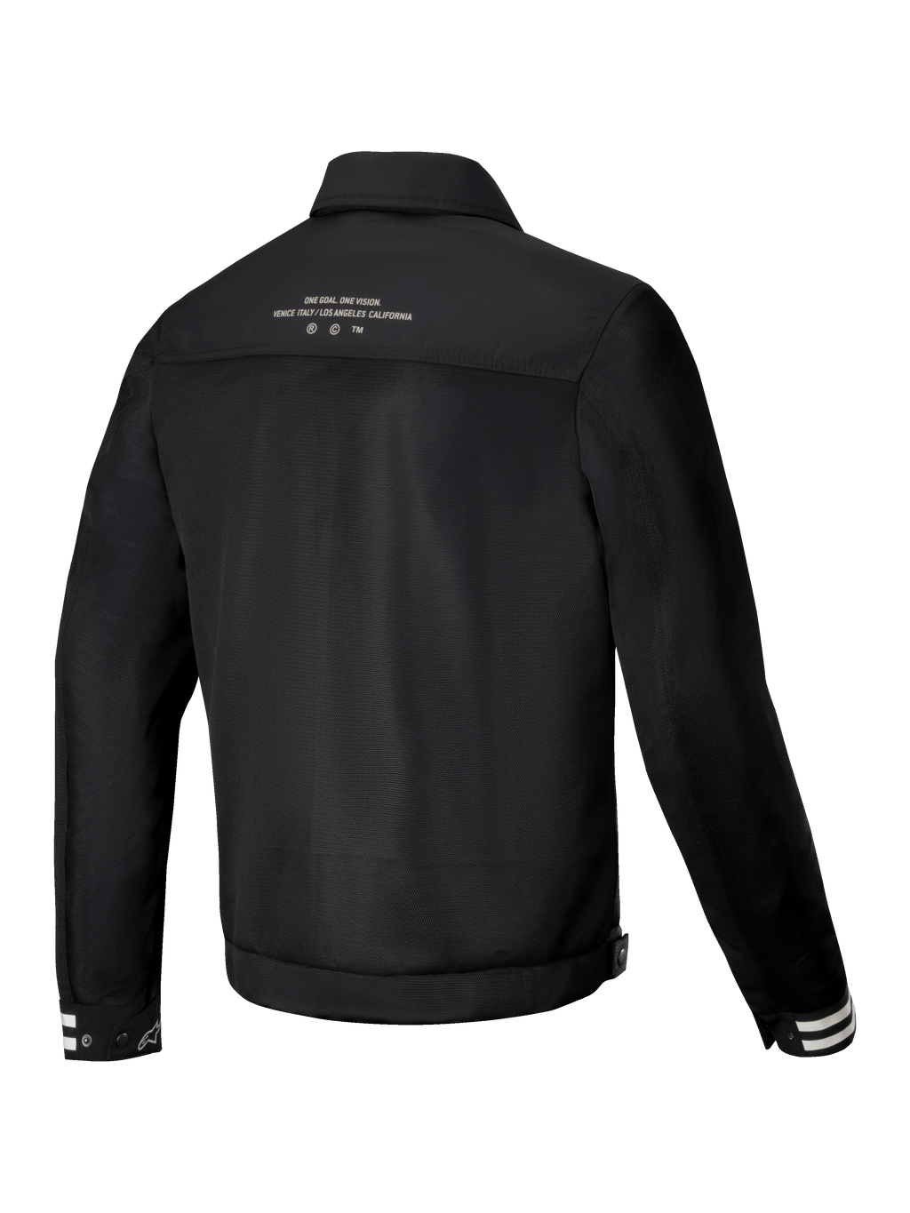 Alpinestars Ignite Air Jas, urban motorjas voor heren, zwart, achterkant met ademende mesh constructie en club-geïnspireerde graphics