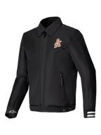 Alpinestars Ignite Air Jas, urban motorjas, zwart, met club-geïnspireerde graphics, traditionele overhemdkraag en mesh body constructie