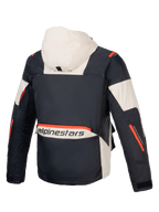 Alpinestars Mogress Air Jacket for men, black and almond urban motorcycle jacket with orange accents and ripstop textile.