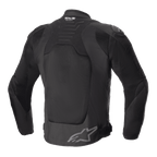 Alpinestars SMX Air Jas, zwart, achteraanzicht, met grote tech mesh-panelen voor ventilatie, Tech-Air Ready-branding op de bovenrug, Alpinestars-sterlogo op de onderrug, sportieve textiele motorjas.