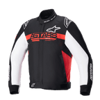 Alpinestars Monza Sport Jas, heren textiel motorjas, zwart, helder rood en wit, CE-gecertificeerd met tech twill-chassis