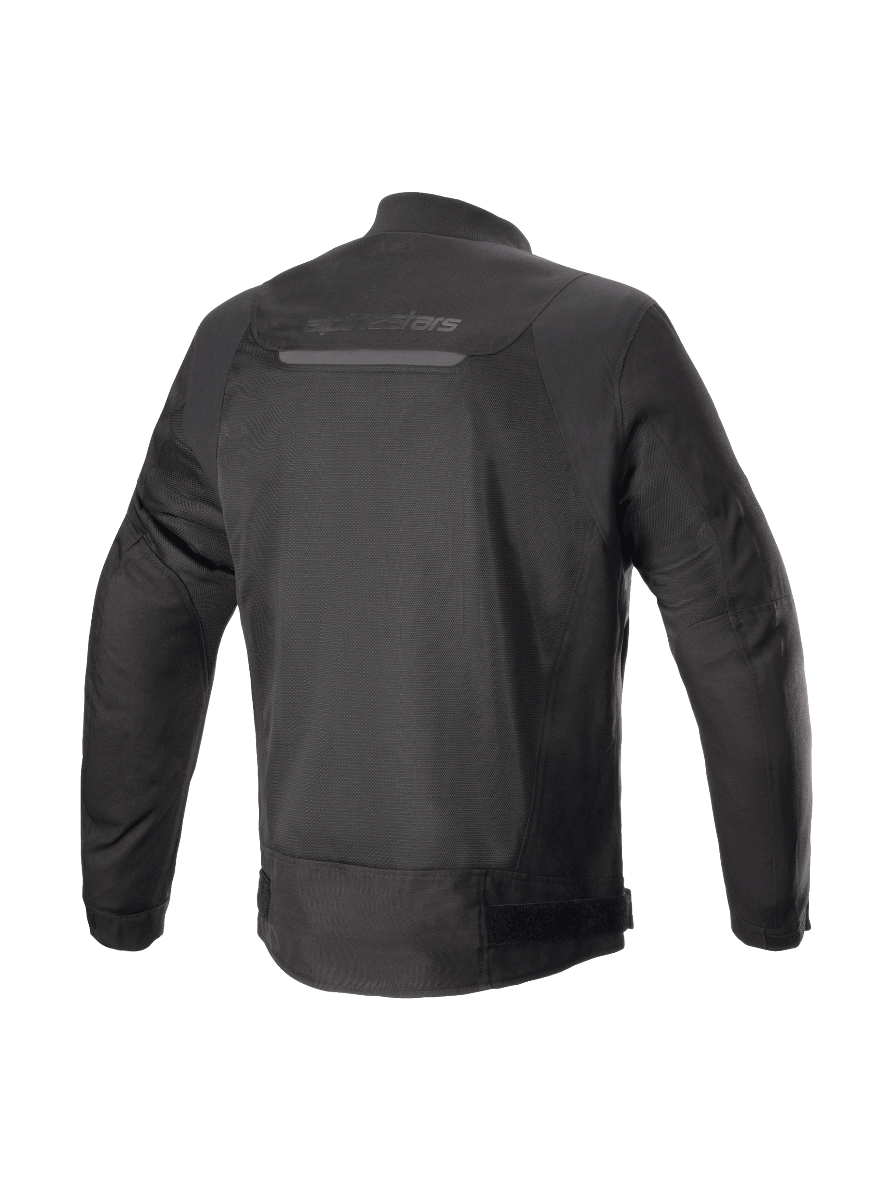 Alpinestars Luc V2 Air jas, urban motorjas, zwart, achteraanzicht met textiel meshpanelen en Tech-Air ready ontwerp.
