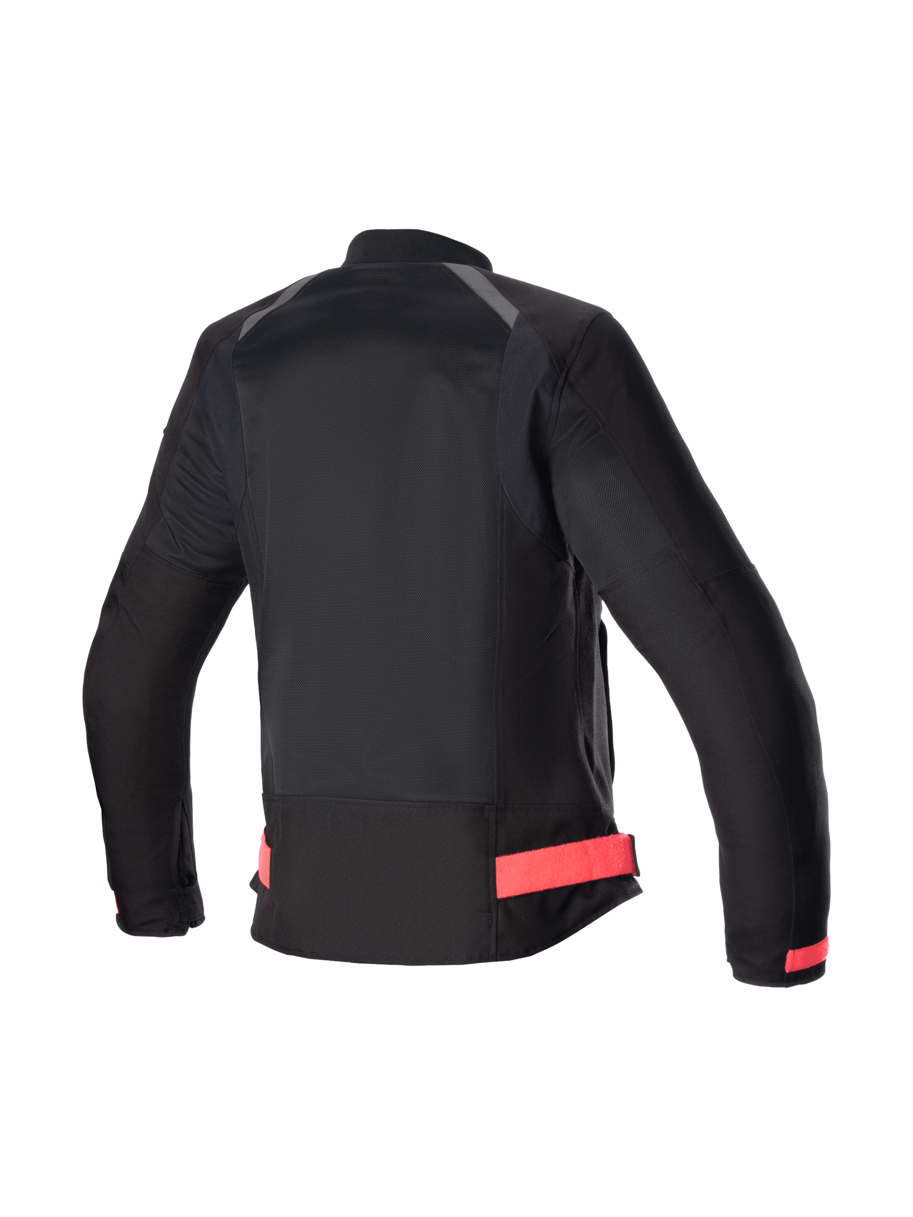 Alpinestars Eloise V2 Air jas voor dames, zwart en roze, achteraanzicht van geventileerde urban textiel motorjas.