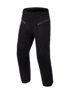 Alpinestars Flex-AST Canvas Pants Short, urban motorbroek, zwart, voorzien van voorzakken met dubbele ritssluiting, op werkkleding geïnspireerde canvasconstructie en voorgevormde kniepanelen, strak utilitair ontwerp voor bescherming en comfort tijdens het rijden