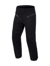 Alpinestars Flex-AST Canvas Pants Short, urban motorbroek, zwart, voorzien van voorzakken met dubbele ritssluiting, op werkkleding geïnspireerde canvasconstructie en voorgevormde kniepanelen, strak utilitair ontwerp voor bescherming en comfort tijdens het rijden