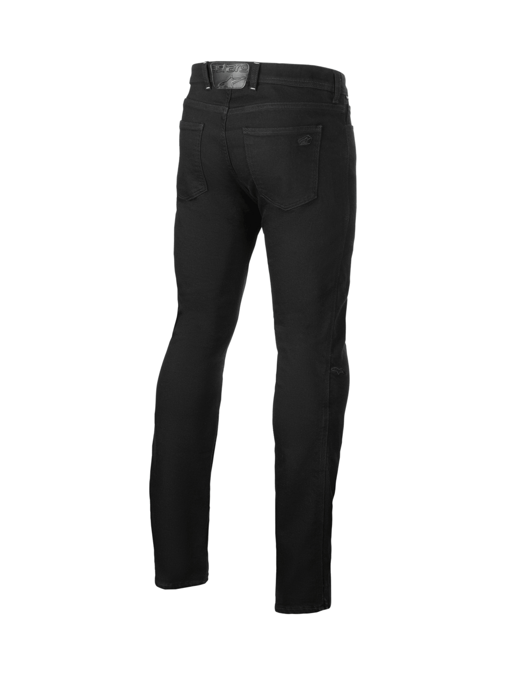 Alpinestars Cult-8 Stretch Denim Broek, heren urban motorbroek, zwart stretch denim, CE-gecertificeerd, achteraanzicht.