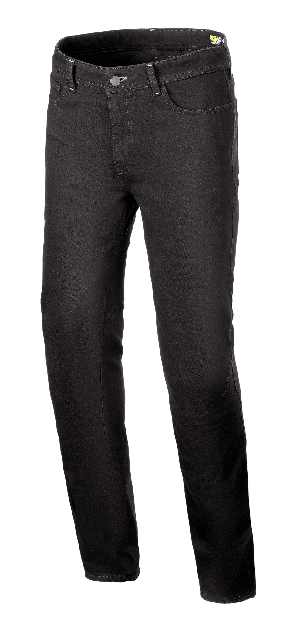Alpinestars Cult-8 Stretch Denim broek, motorbroek, Black Rinse, relaxed regular fit met rechte pijpen, vijf-zakken ontwerp, monolaag stretchstof met ton-sur-ton stiksel, casual urban stijl