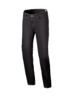 Alpinestars Cult-8 stretch denim broek, zwarte stedelijke herenmotorjeans, CE-gecertificeerd, Nucleon Flex Plus kniebescherming