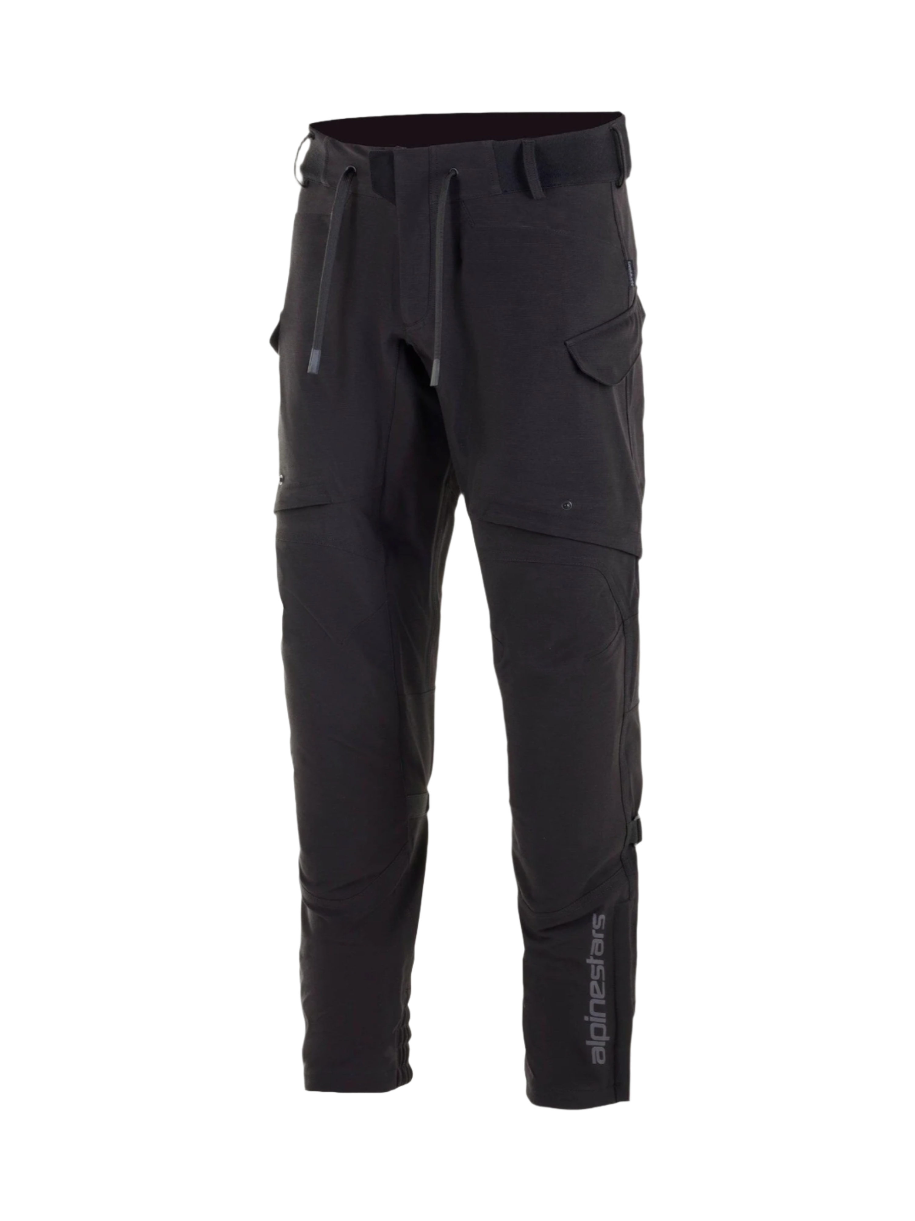 Alpinestars Juggernaut Waterproof Pants, Black men's urban motorcycle softshell pants with integrated knee protection.