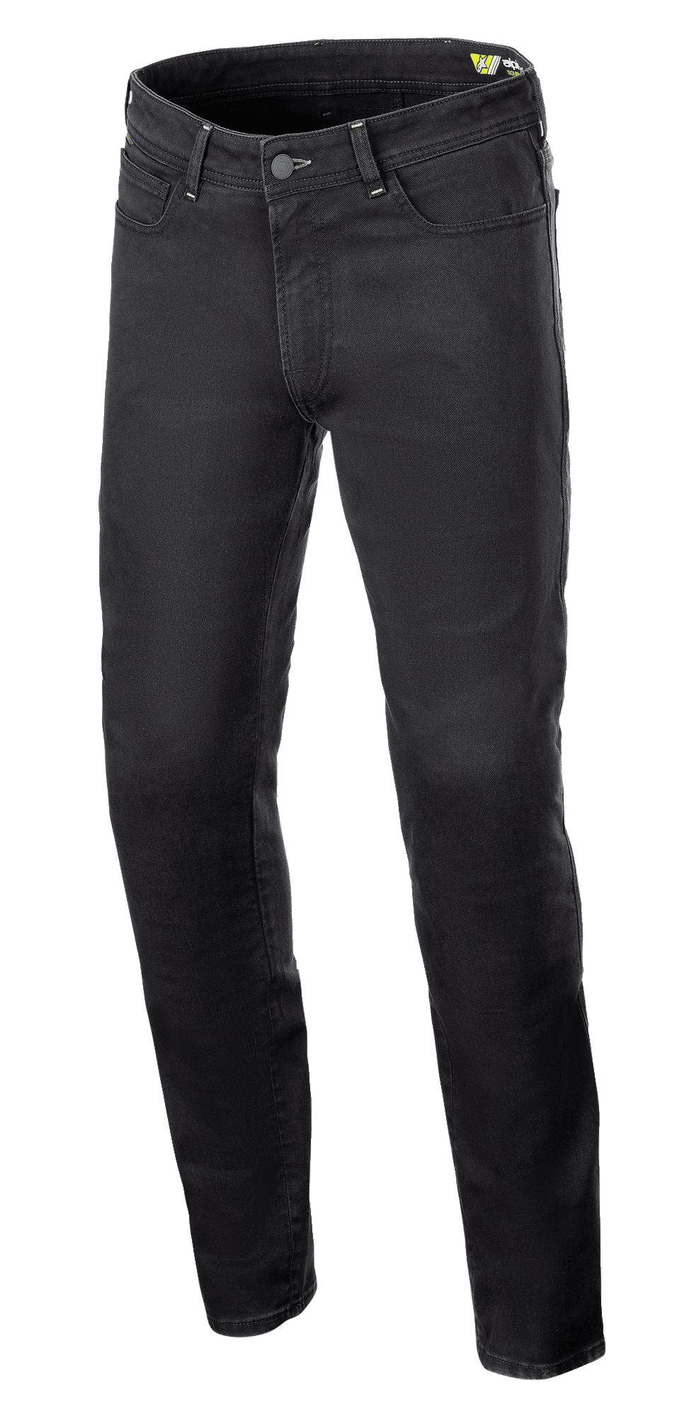 Alpinestars Copper V3 Denim broek, motorrijbroek, Black Rinse, regular pasvorm met rechte pijpen, stretch katoenen denim met tonale stiksels en ontwerp met vijf zakken, beschermende stedelijke rijkleding