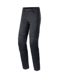 Alpinestars Cerium Tech Stretch Riding Denim, slim fit stedelijke herenmotorbroek, zwart, stretch denim, CE-gecertificeerd.