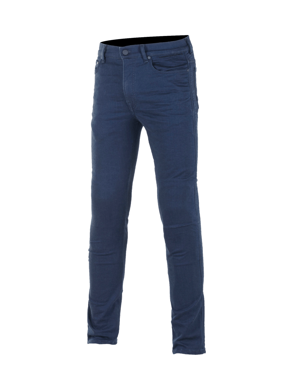 Alpinestars Cerium Tech Stretch Moto Denim, herenmotorbroek, slim fit, blauw, stretch denim, CE-gecertificeerd.