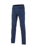 Alpinestars Cerium Tech Stretch Moto Denim, herenmotorbroek, slim fit, blauw, stretch denim, CE-gecertificeerd.