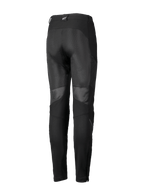 Alpinestars Stella Troop-Air broek, motorbroek voor dames, zwart, achteraanzicht met grote mesh ventilatiepanelen aan de achterkant van de benen, textielconstructie en een klein wit logo op de achterste riemlus.