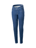Alpinestars Daisy V3 Women's Riding Denim, slim fit blue urban motorcycle pants with stretch cotton and CE certified armor.