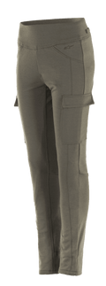 Alpinestars Women's Iria Leggings, olijfgroene motorlegging, slanke pasvorm met zijdelingse cargozakken, brede elastische tailleband, anatomisch geprofileerde motorkleding voor stedelijk gebruik