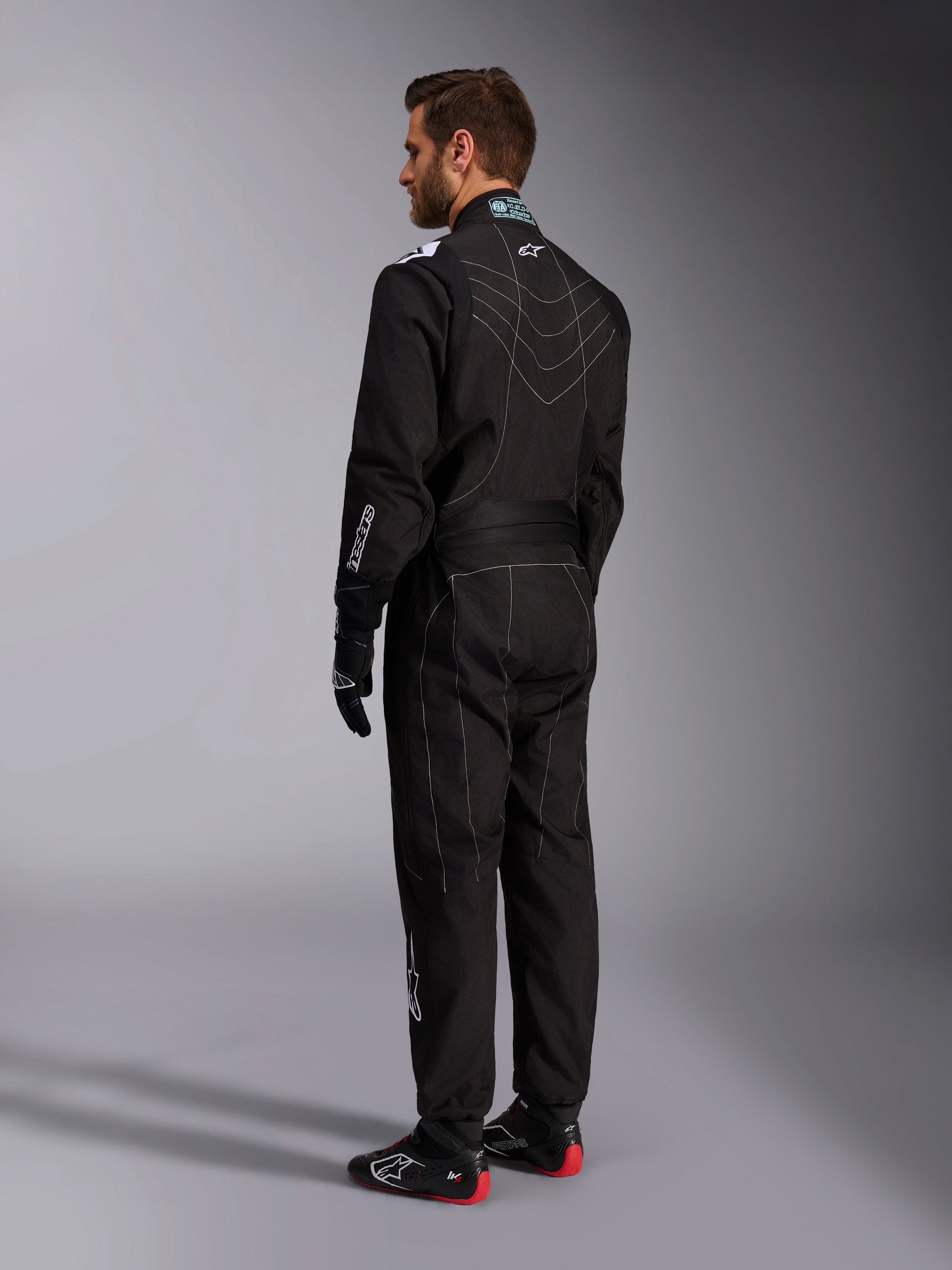 KMX-9 V3 - Black White Karting Suit | Alpinestars®