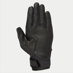 Alpinestars Stella C1 Windstopper V2 dameshandschoenen, zwart, zicht op de handpalm met volnerf lederen verstevigingen en touchscreen-compatibele wijsvingertop, klittenbandsluiting, strak stedelijk ontwerp