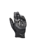 Alpinestars Smx-1 Drystar handschoenen, waterdichte heren motorhandschoenen, zwart leer met carbon knokkelbescherming.