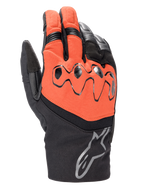Alpinestars Hyde XT Drystar XF handschoenen, motorhandschoenen, Fire Red en zwart, voorzien van beschermende visco-elastische knokkels, Alpinestars-logo op de manchet, waterdichte constructie van textiel en leer