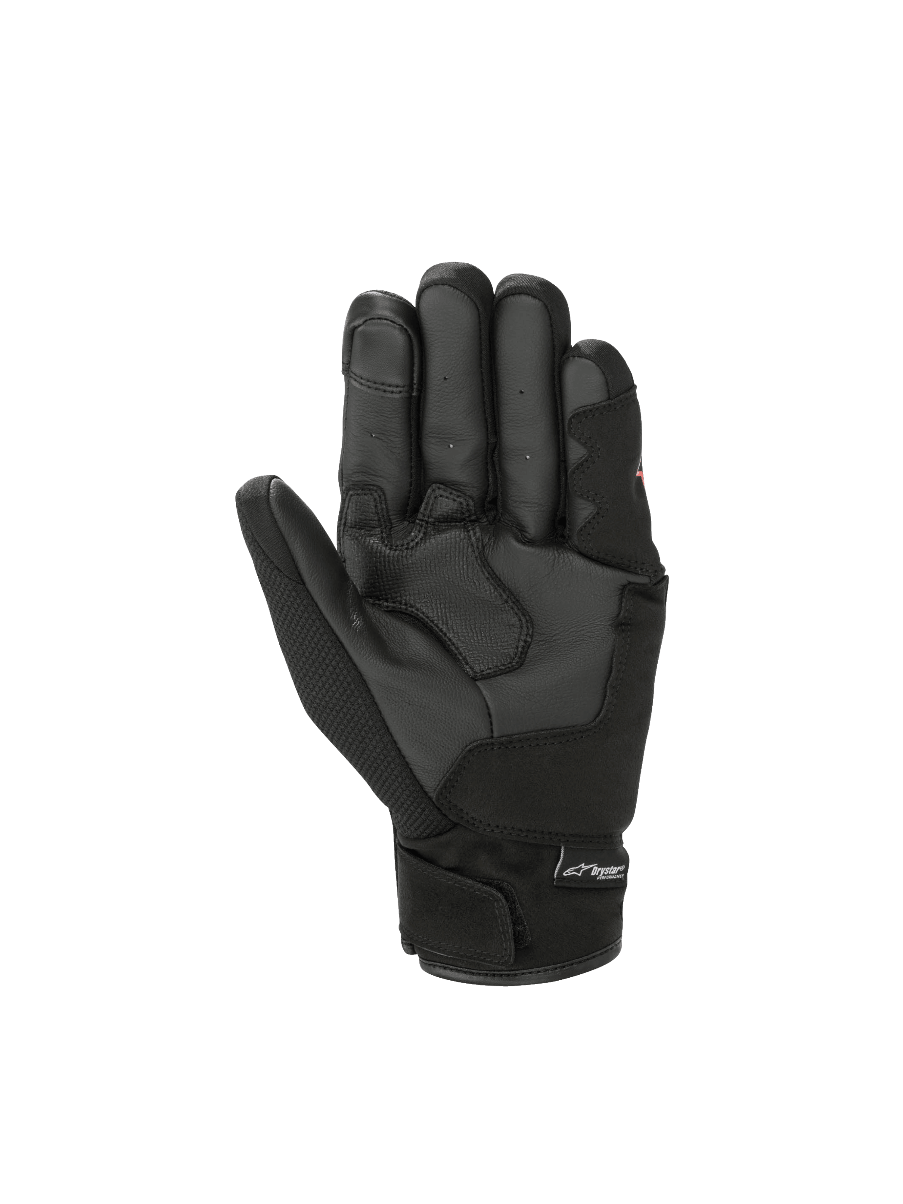 Alpinestars S-Max Drystar® handschoenen, waterdichte motorhandschoenen voor heren, zwart, korte manchet en leren handpalm, CE-gecertificeerd.