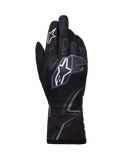 Alpinestars Tech-1 K Race V2 Graphic 1 handschoenen, karthandschoenen, zwart met witte en grijze geometrische patronen, voorzien van Alpinestars sterlogo, lichtgewicht textielconstructie met geprinte graphics