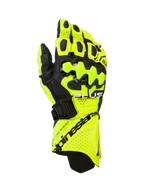 Alpinestars GP Plus R V3 leren handschoenen, motorracinghandschoenen, geel fluo en zwart, voorzien van harde knokkelbeschermers, geperforeerde ventilatiezones en een stevige manchetsluiting met opvallende merkdetails