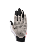 Alpinestars Sim Handschoenen Graphic 1, SIM-racehandschoenen, Silver Ice Black en Red Tangerine, handpalmweergave met 3D-gripprint en Nanofront®-stof, geperforeerd duimgedeelte en zwarte touchscreen-compatibele vingertoppen voor virtuele raceprestaties.